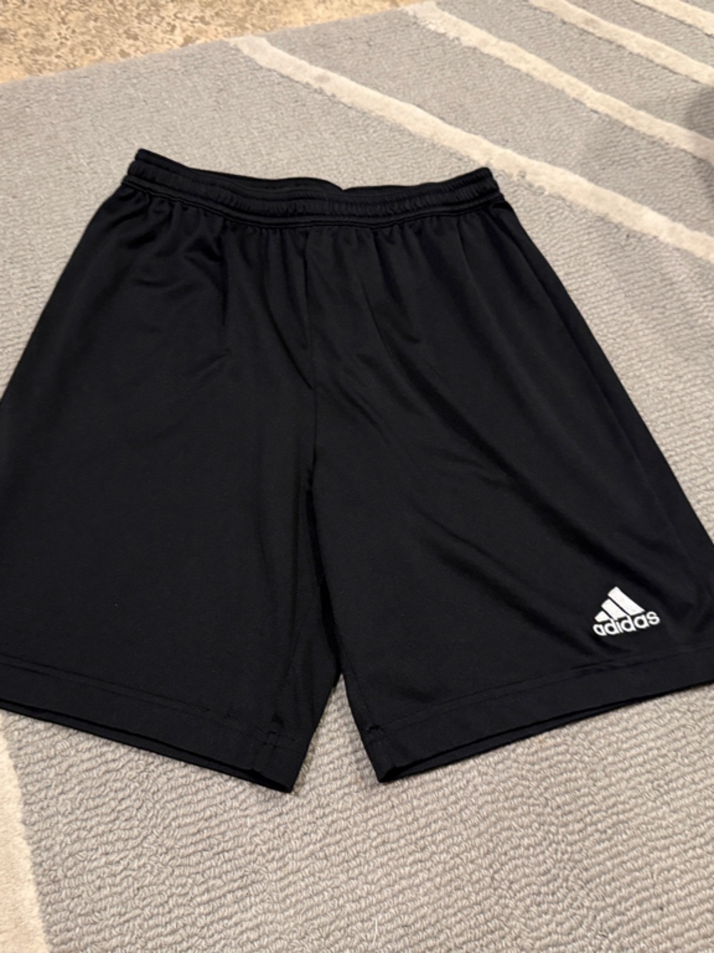adidas Black Boys Athletic Shorts with Logo